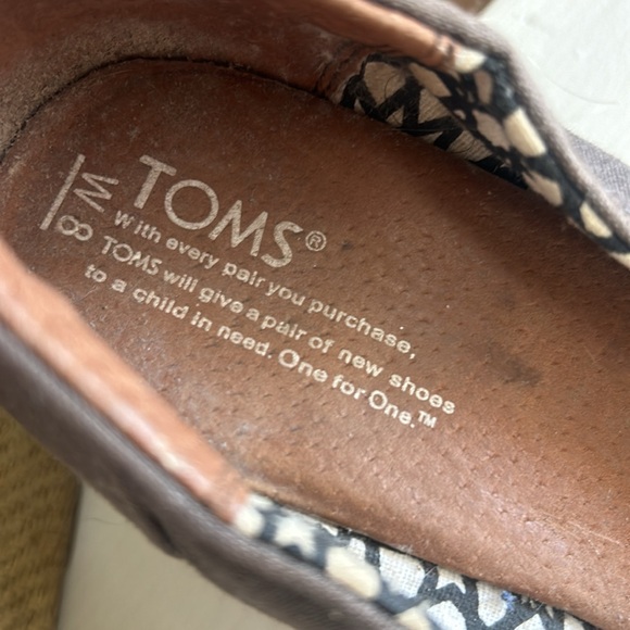 TOMS wedge sandals size 8 - Picture 4 of 6